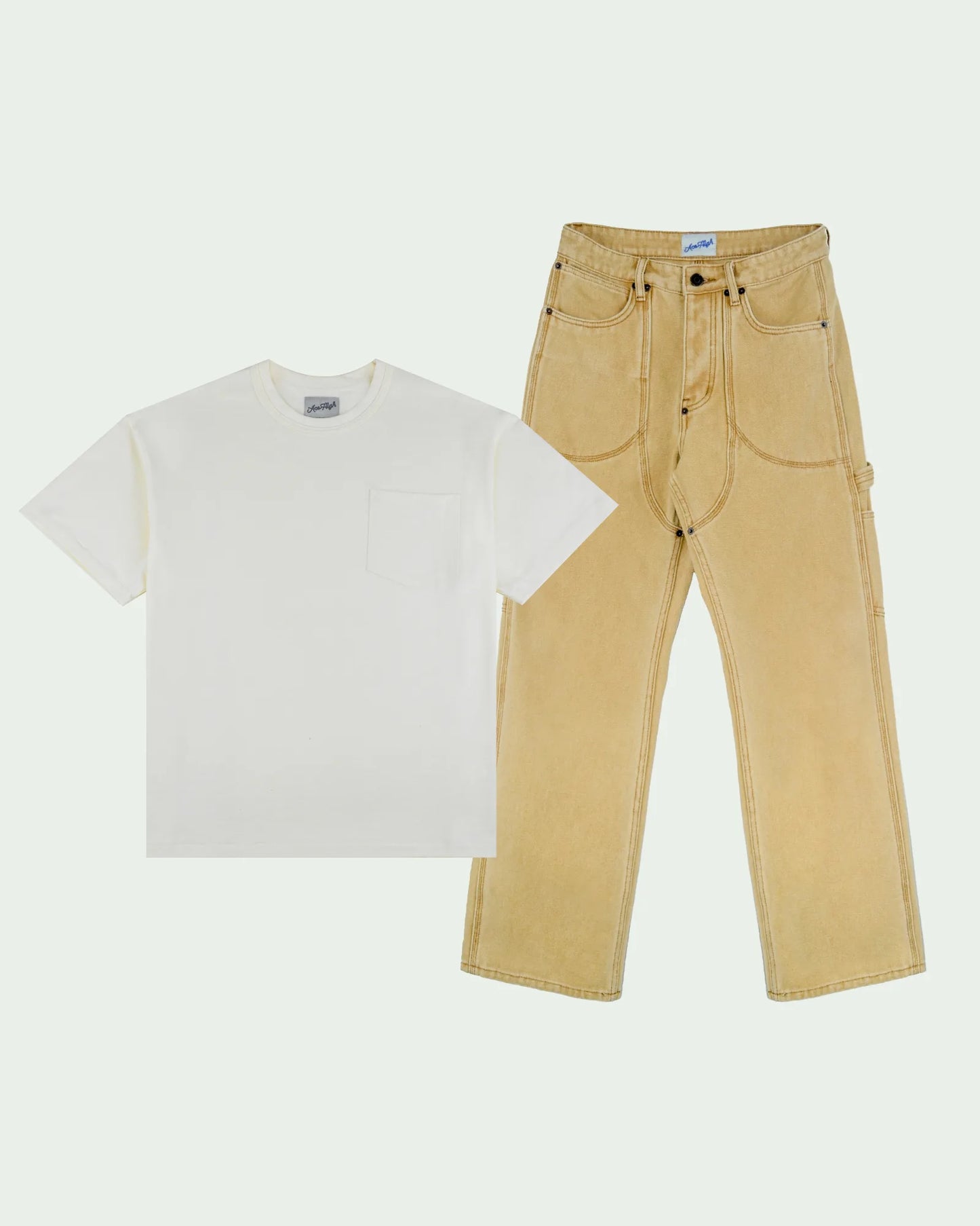 CHAPS CARPENTER PANT + SLUB POCKET TEE