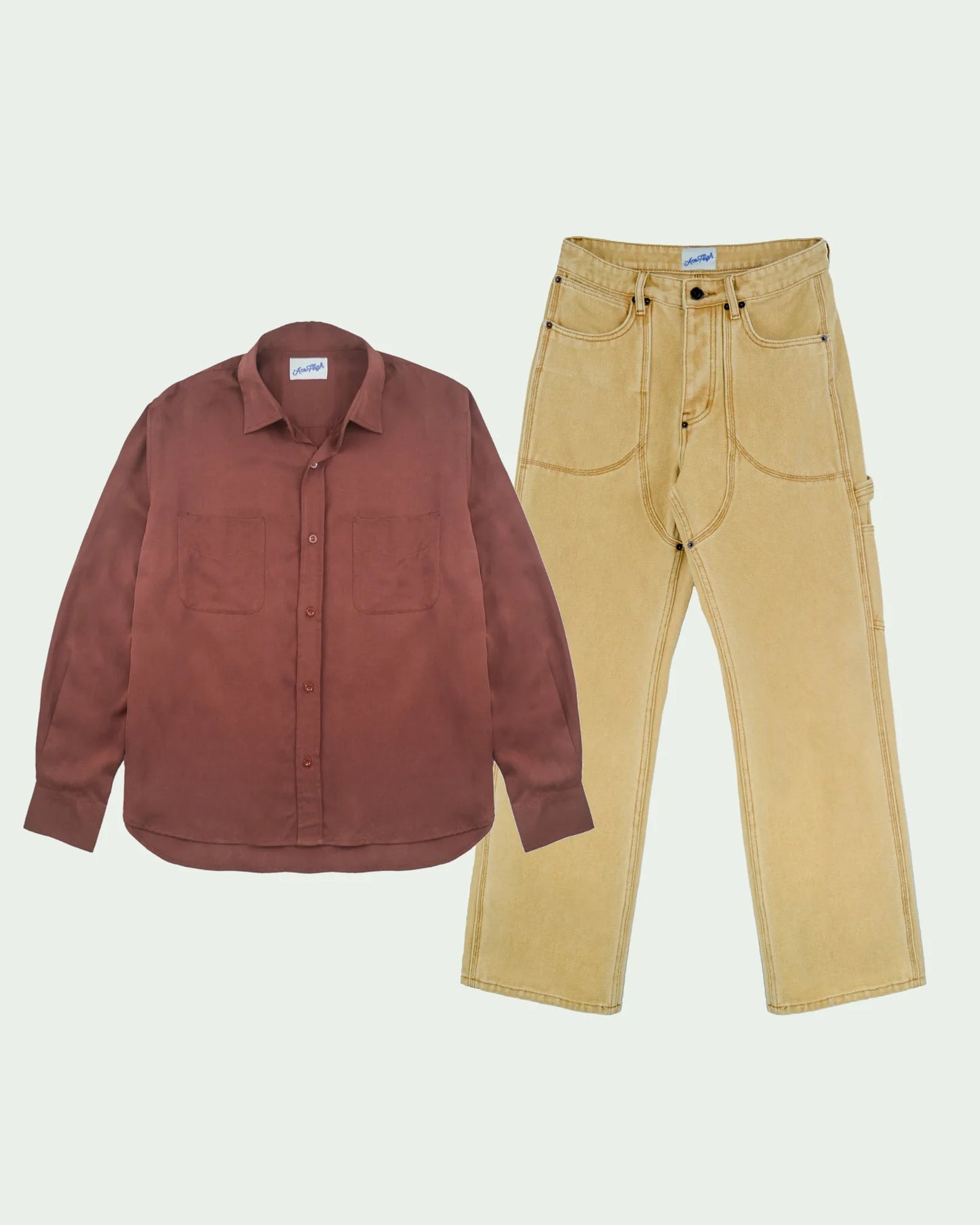 CHAPS CARPENTER PANT + TENCEL DINER SHIRT