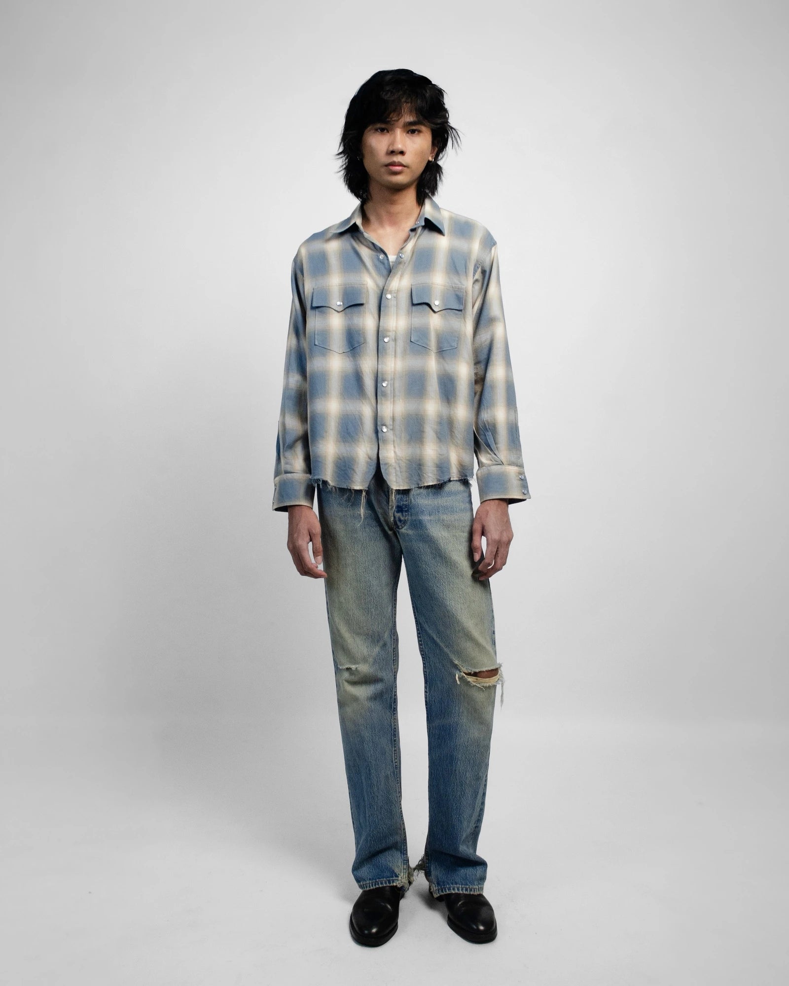 SHADOW PLAID SHIRT