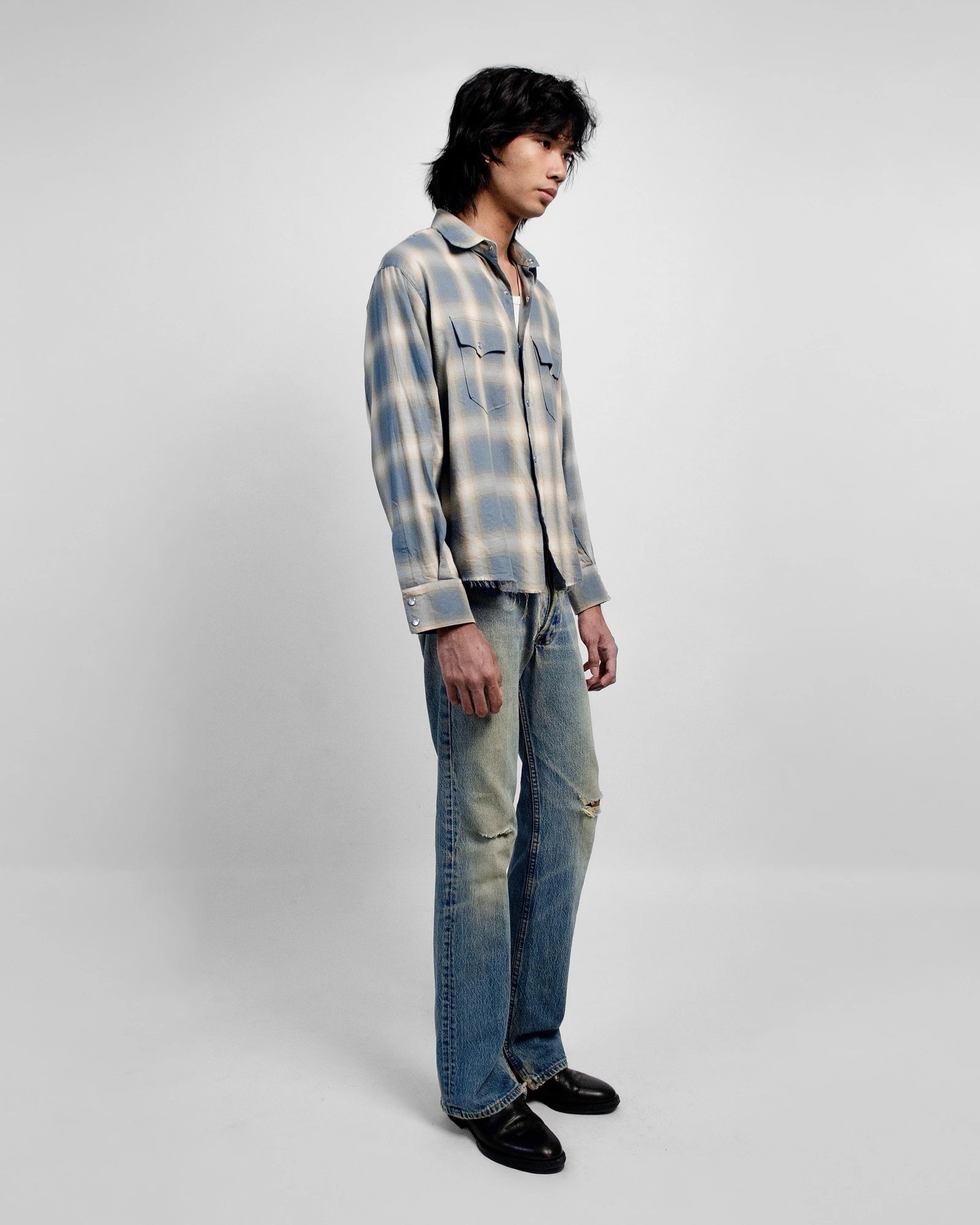 SHADOW PLAID SHIRT