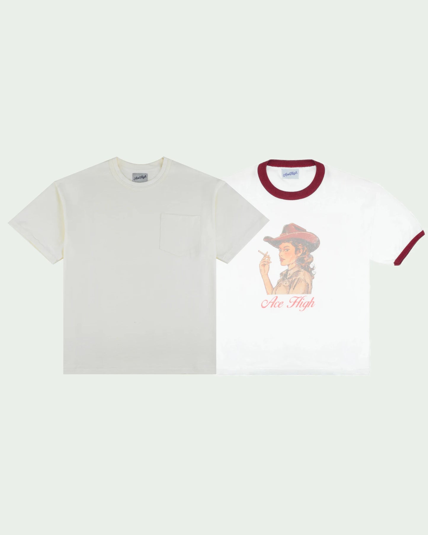 SLUB POCKET TEE + SADIE RINGER TEE